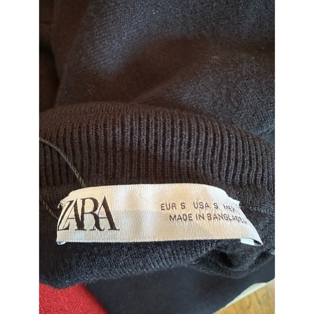 Zara Black Knit Turtleneck Midi Dress, NWOT, S - Picture 11 of 16
